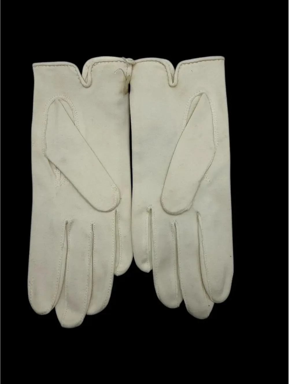 1960s White Shortie Gloves, Grandoe NOS, Size 6 1/2